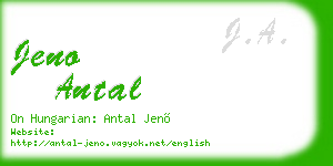 jeno antal business card